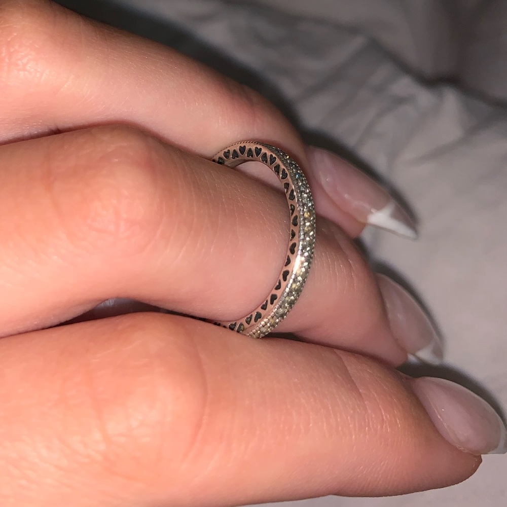 pandora diamond heart ring